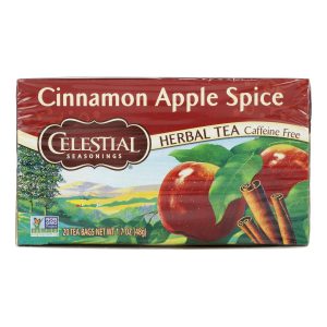 Celestial Seasonings Herbal Tea Caffeine Free Cinnamon Apple Spice - 20 Tea Bags - Case of 6
