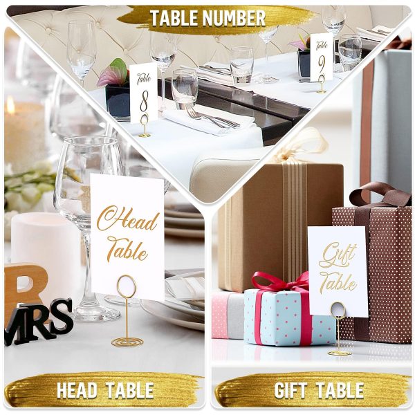 Gold Table Numbers 1 30 for Wedding Reception   Gold Foil Table Number Cards 4x6 Inch with Head & Gift Table   Restaurant Table Numbers   Wedding Numbers for Tables Card Stock Wedding Table Numbers - Image 5