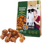 Dog Peanut Butter Bones with Cranberry & Rawhide Free Chew Treats   Pet Natural Mini & Big Organic Snacks Healthy Collagen & Bulk Best Chews for Small & Large Dogs   Made for USA (Peanut Butter)