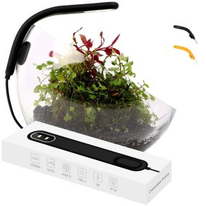 Fish Tank Light   Clip On Aquarium Light   Aquarium Light for Plants   LED Flexible Lamp for Freshwater Small Aquarium Light   PicoSoft Black 5 Gallon